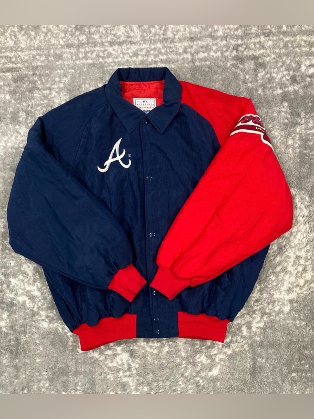 Vintage Atlanta Brave Starter Windbreaker Button Down Jacket
